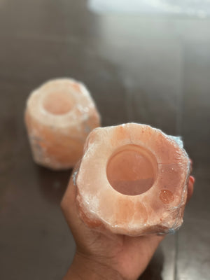 Himalayan Pink Salt Tealight holders (set of 2)