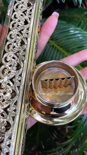 Golden Brass Incense Holder
