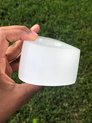 Selenite Candle Holders (2 piece set)