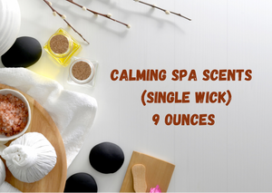 Single wick, 7oz Candles (Calming Spa Scents)