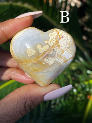Crazy Lace Agate Hearts